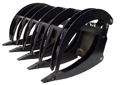 root grapple rake clamshell attachment bucket skid steer tractor|mtl talon root rake.